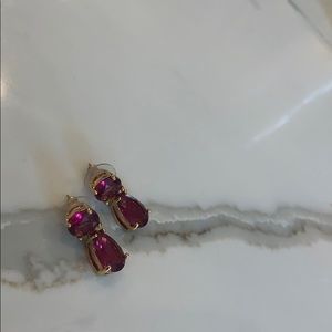 kate spade pink stone earrings